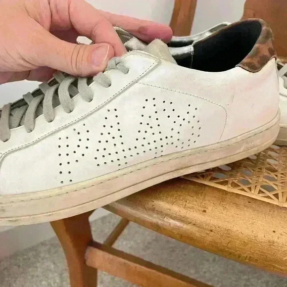 P448 SIZE 41 (9.5 US WOMEN) SNEAKER white with animal print - Picture 2 of 10